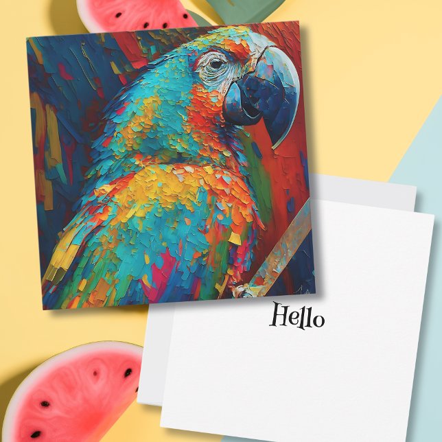 Abstract Colourful Parrot | Hello Keeping in Touch (Creator Uploaded)