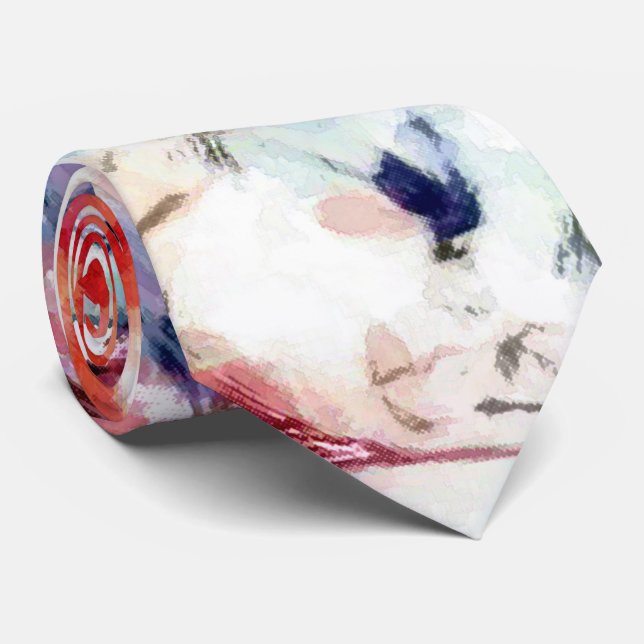 Abstract, colourful pattern, bright, elegant tie (Rolled)