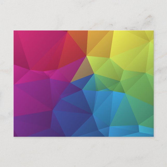 abstract colourful pattern geometric polygon desig postcard (Front)