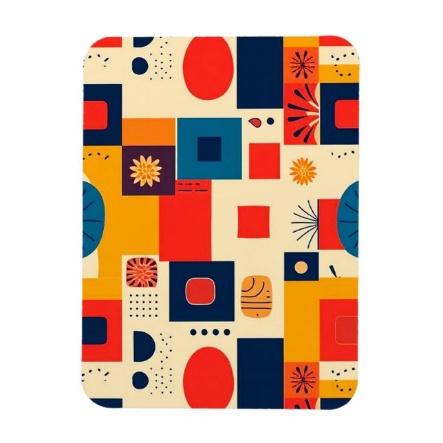 Abstract colourful pattern magnet (Vertical)