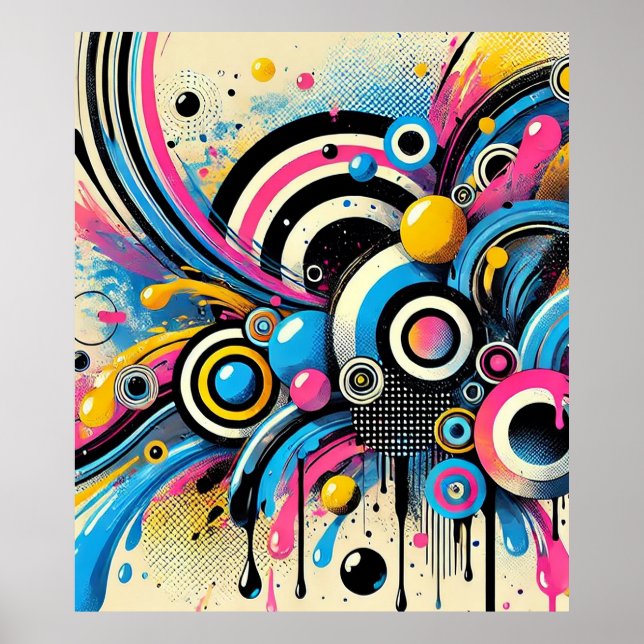 Abstract colourful pattern poster (Front)