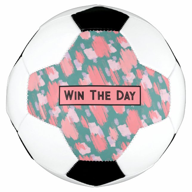 Abstract Colourful Pattern Soccer Ball (Front)
