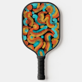 Abstract colourful pickleball paddle