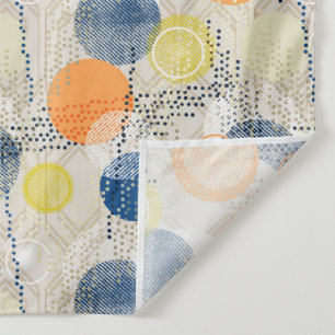 Abstract colourful polka dot tapestry