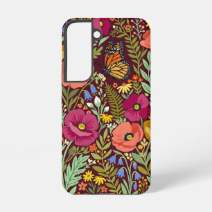 Abstract Colourful Poppies Monarchs Samsung Cases