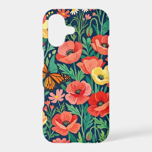 Abstract Colourful Poppy Monarch iPhone Cases