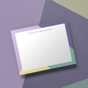 Abstract Colourful Purple Green Yellow Pattern Card