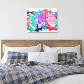 Abstract Colourful Quantum Angular Momentum Field  Canvas Print