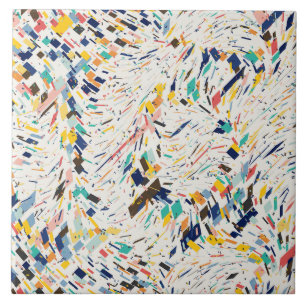 Abstract Colourful Quantum Chaos Pattern Tile