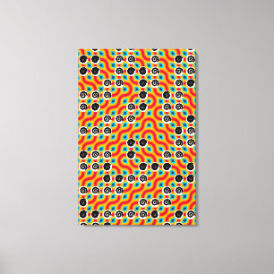 Abstract colourful Retro Persian Carpets Pattern Canvas Print