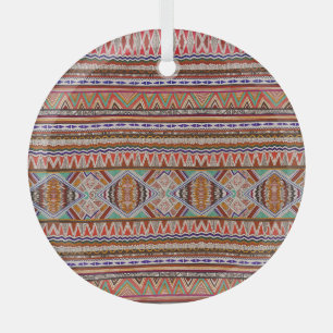 Abstract Colourful: Seamless Pattern Background. Glass Ornament