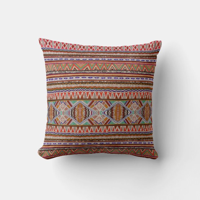 Abstract Colourful: Seamless Pattern Background. Throw Pillow (Front)