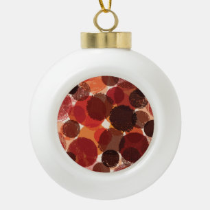 Abstract Colourful Seamless Patterns Collection Ceramic Ball Christmas Ornament