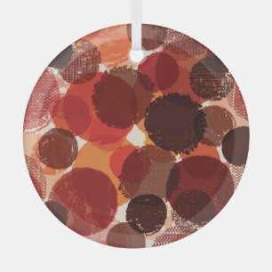 Abstract Colourful Seamless Patterns Collection Glass Ornament
