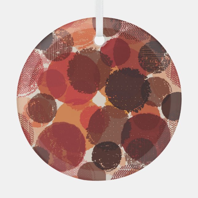 Abstract Colourful Seamless Patterns Collection Glass Ornament (Front)