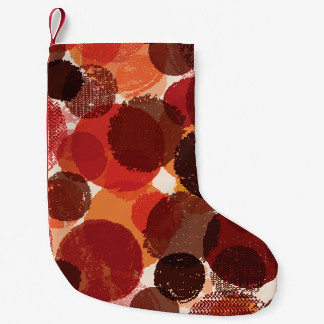 Abstract Colourful Seamless Patterns Collection Small Christmas Stocking (Front)