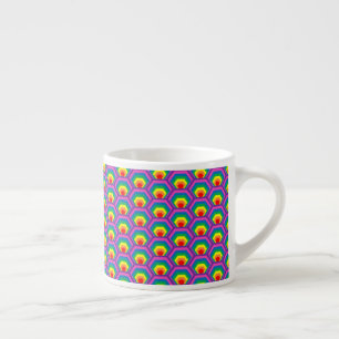 Abstract colourful shapes espresso cup