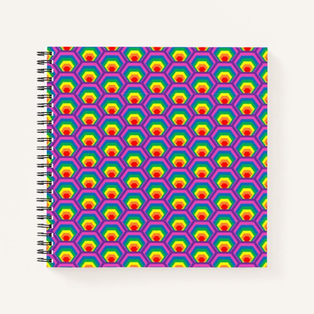 Abstract colourful shapes notebook (Front)