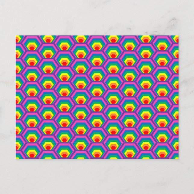 Abstract colourful shapes postcard (Front)