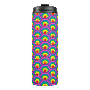 Abstract colourful shapes thermal tumbler