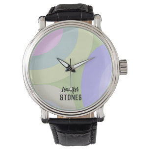 Abstract colourful shapes watch