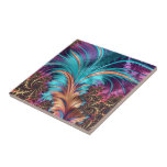Abstract Colourful Shiny Feather - Beautiful Tile<br><div class="desc">Abstract Colourful Shiny Feather - Beautiful - Add your text / picture / more ..</div>