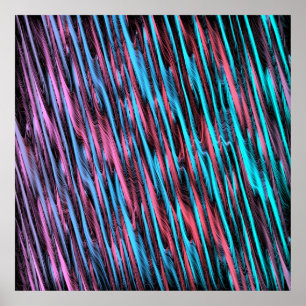 Abstract Colourful Silky waves Lines Pattern  Poster