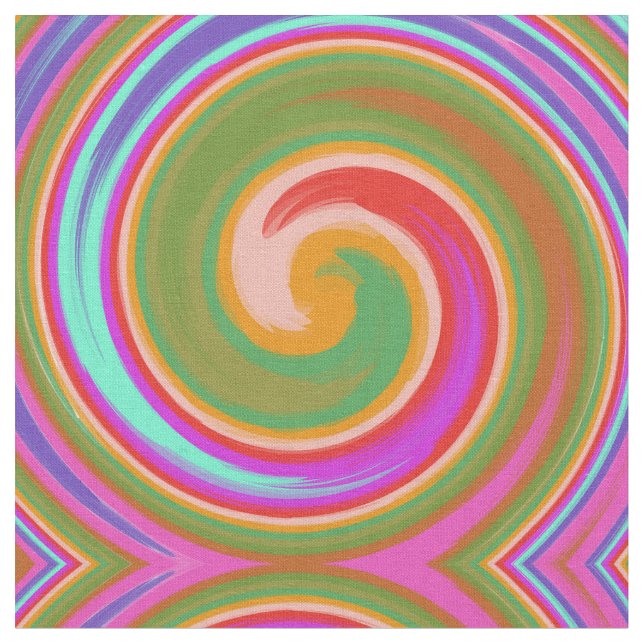 Abstract colourful spiral fabric (Close Up)