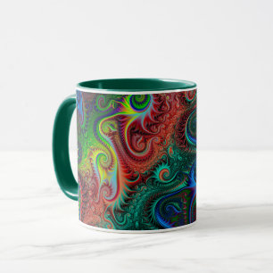 Abstract Colourful Spiral Pattern Mug