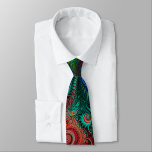Abstract Colourful Spiral Pattern  Tie