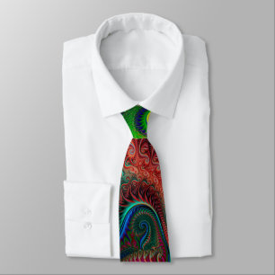 Abstract Colourful Spiral Pattern Tie