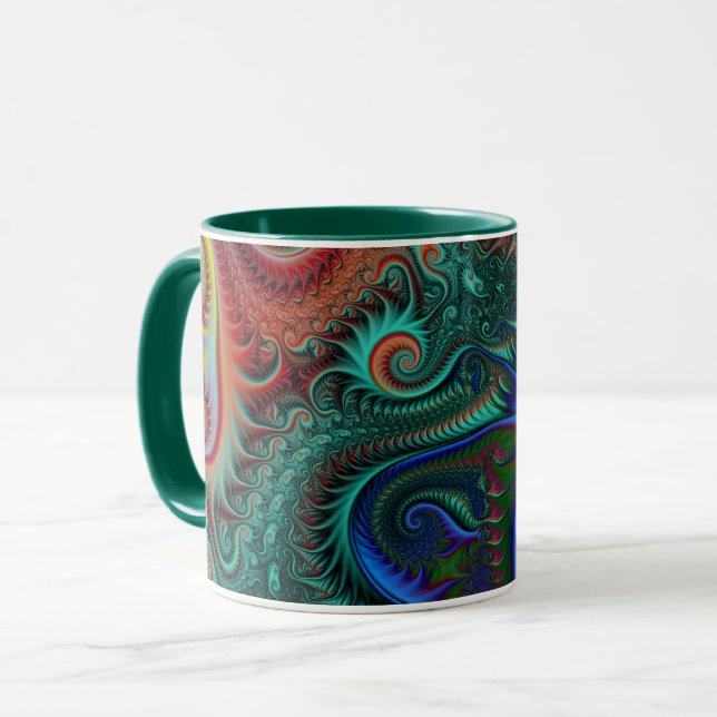 Abstract Colourful Spirals Pattern  Mug (Front Left)