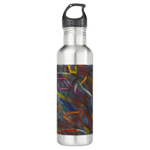Abstract Colourful "Squares" Water Bottle