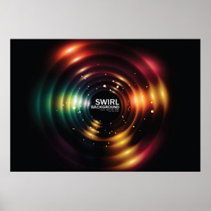 Abstract Colourful Swirl Poster