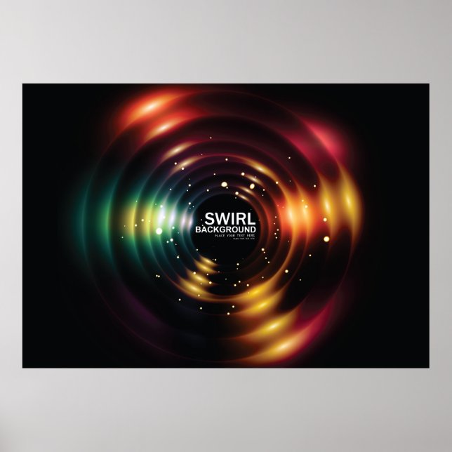 Abstract Colourful Swirl   Poster (Front)
