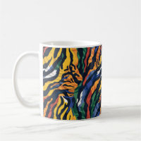 Abstract Colourful Tiger Stripes