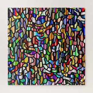 Abstract Colourful Tiled Pattern Jigsaw Puzzle