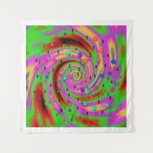 Abstract Colourful Tornado Pattern  Tapestry