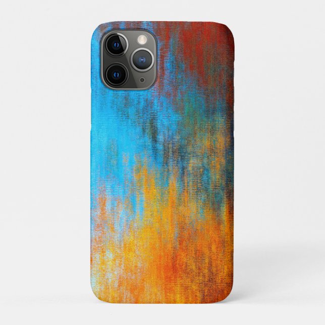 Abstract colourful turquoise blue, orange and red Case-Mate iPhone case (Back)