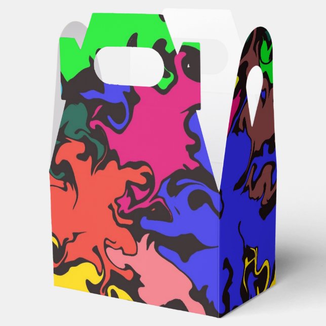 Abstract Colourful Twirl /  Favor Box (Opened)