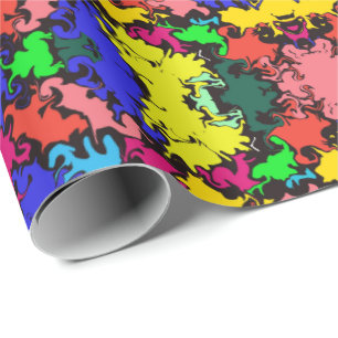 Abstract Colourful Twirl / Half Brick / Wrapping Paper