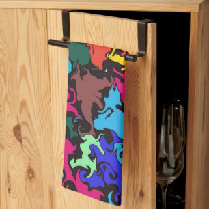 Abstract Colourful Twirl / Kitchen Towel