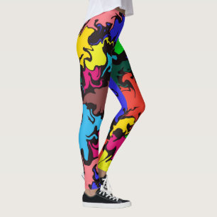 Abstract Colourful Twirl / Leggings