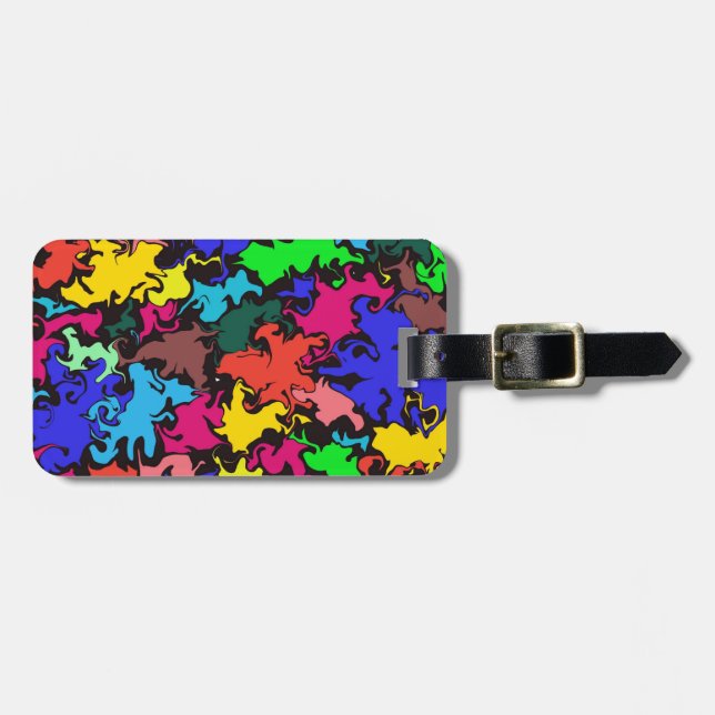 Abstract Colourful Twirl /  Luggage Tag (Front Horizontal)