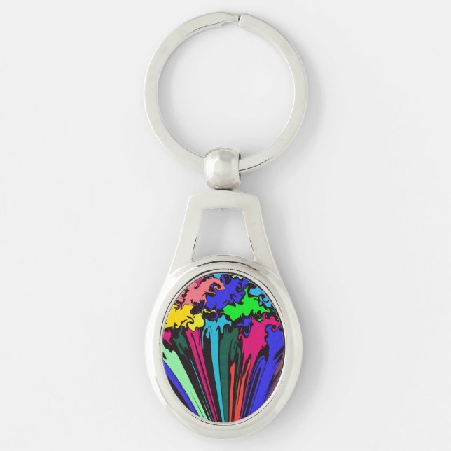 Abstract Colourful Twirl / Pinched / Keychain (Front)
