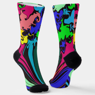 Abstract Colourful Twirl / Pinched / Socks