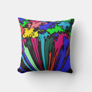 Abstract Colourful Twirl / Pinched / Throw Pillow