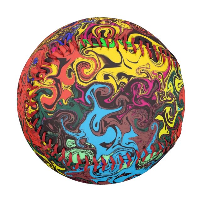 Abstract Colourful Twirlers / Baseball (Front Left)