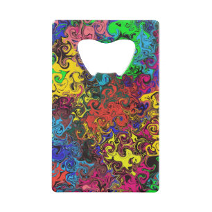 Abstract Colourful Twirlers / Credit Card Bottle Opener
