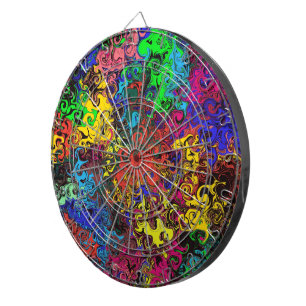 Abstract Colourful Twirlers /  Dartboard